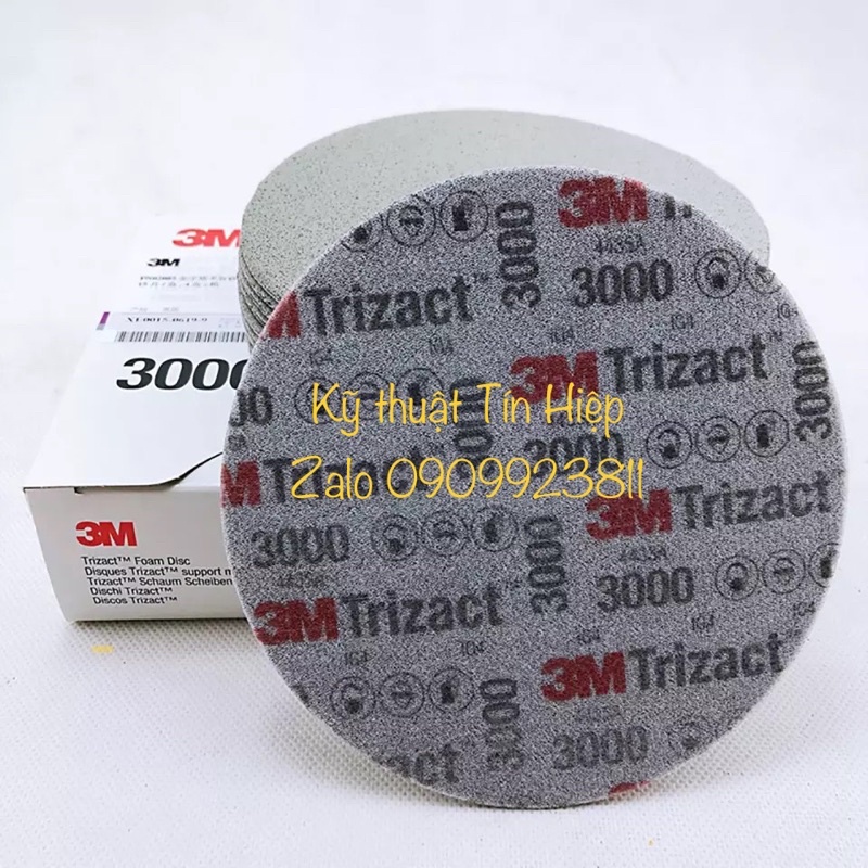 Giấy nhám đĩa đánh bóng siêu mịn 3M Trizact Foam Disc P3000 (1 tờ)