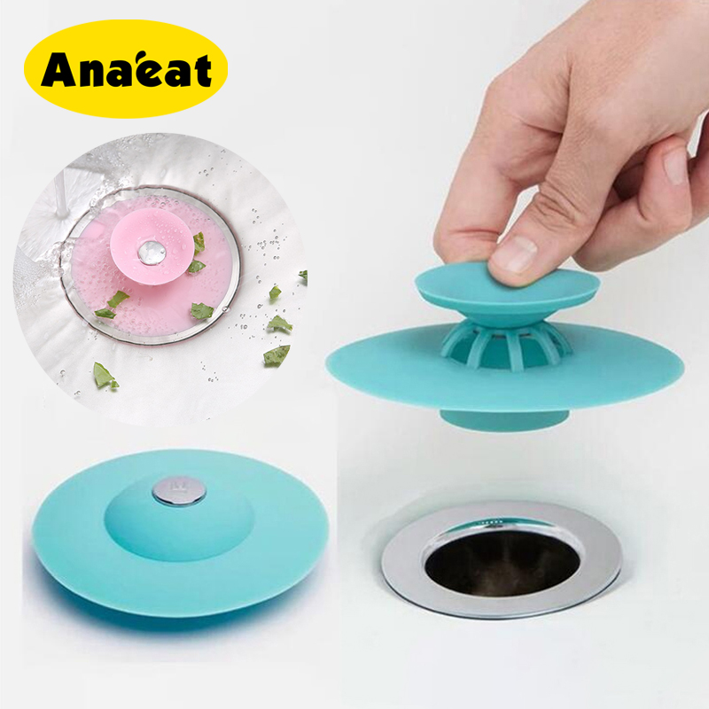 Nắp Đậy Lỗ Thoát Nước ANAEAT Ngăn Tóc Hình Tròn Tiện Lợi Cho Nhà Bếp / Phòng Tắm