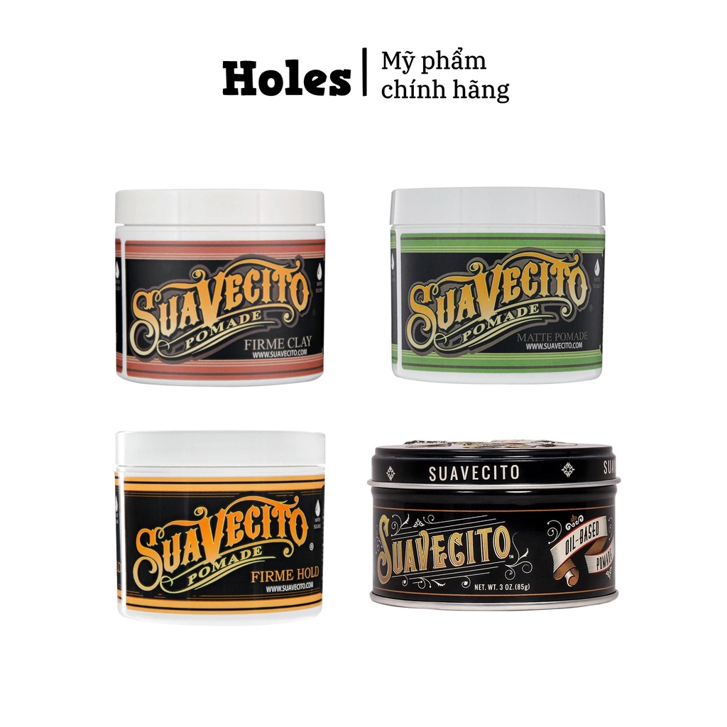 Sáp vuốt tóc Suavecito Oil Based / Firme Hold / Firme Clay / Matte Pomade