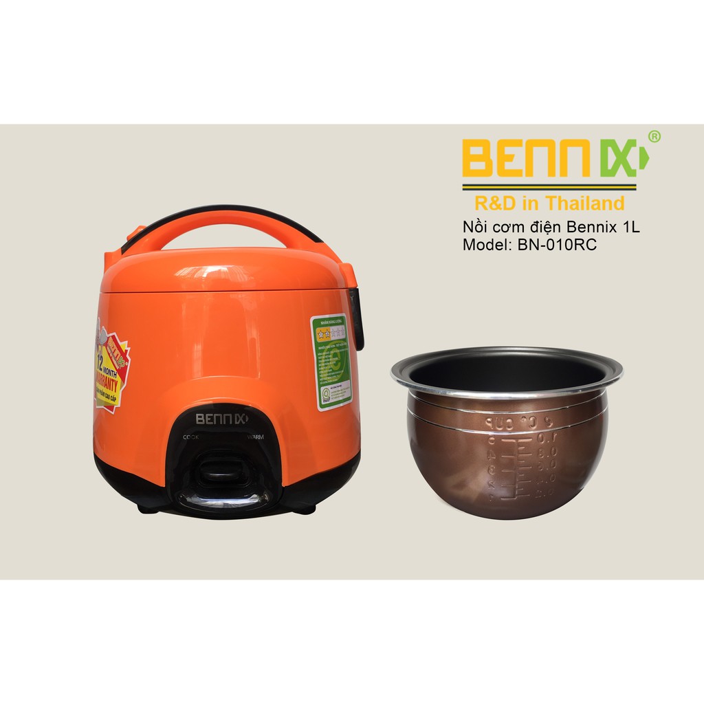 Nồi cơm điện Bennix dung tích 1l BN-010RC-  Bảo hành 12 tháng