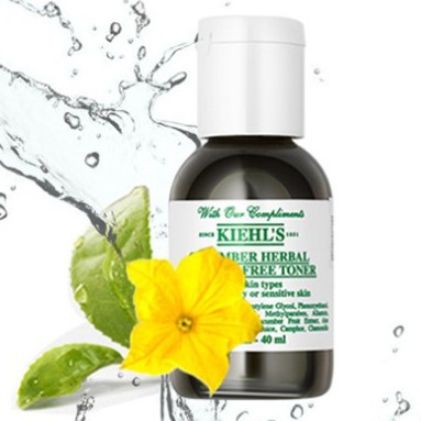 Nước Hoa Hồng Dưa Leo Cho Da Nhạy Cảm Kiehls - Kiehl's Cucumber Herbal Alcohol Free Toner 40ml