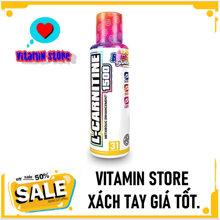 (VITAMIN STORE)  Hỗ Trợ Giảm Cân Giảm Mỡ An Toàn L- Carnitine 1500mg Dạng Siro Lỏng (31 lần dùng)