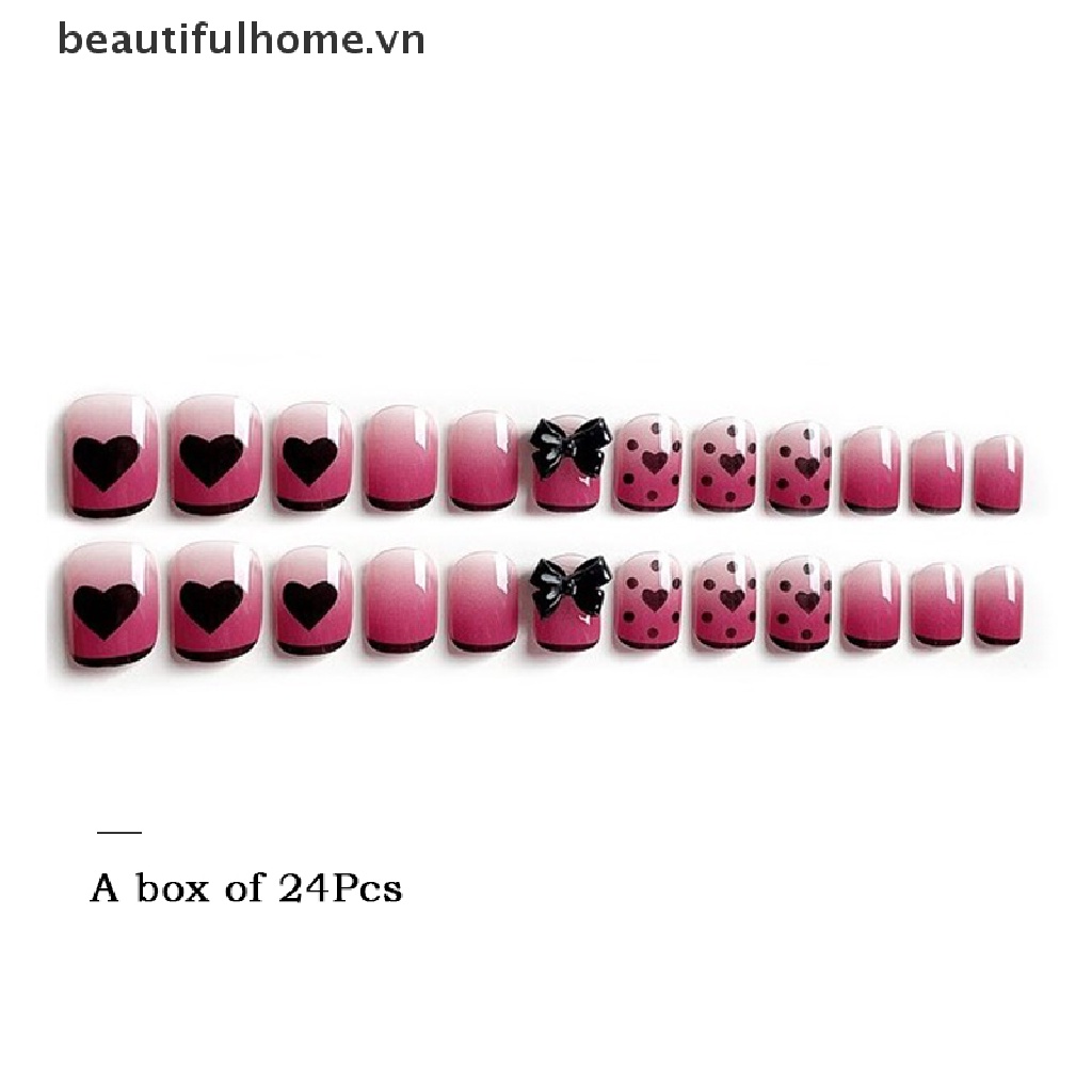 (Hàng Mới Về) Móng Tay Giả Đính Đá Lấp Lánh Phong Cách Pháp Tùy Chọn