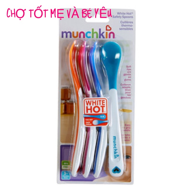 LẺ/SET 4 THÌA MỀM BÁO NÓNG MUNCHKIN MỸ