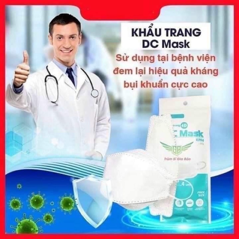 Khẩu Trang 4D Kháng Khuẩn KF94 Mask (gói 10c)