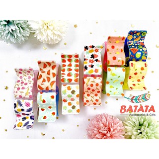 Kẹp Càng Cua Full Nhựa Hoạ Tiết Trái Cây, Hoa Quả Xinh Xắn Cực Kỳ Đáng Yêu Màu Siêu Ngọt