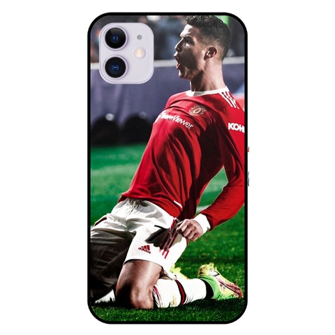 Ốp Lưng Iphone CR7 Cristiano Ronaldo 2 Chất Liệu Kính Cường Lực Dẻo Bóng