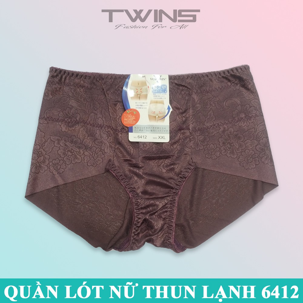 Quần lót nữ ren sexy cao cấp cạp cao Voronin 6412 không lộ đường may ôm bụng nâng mông mềm mại size 60kg-70kg