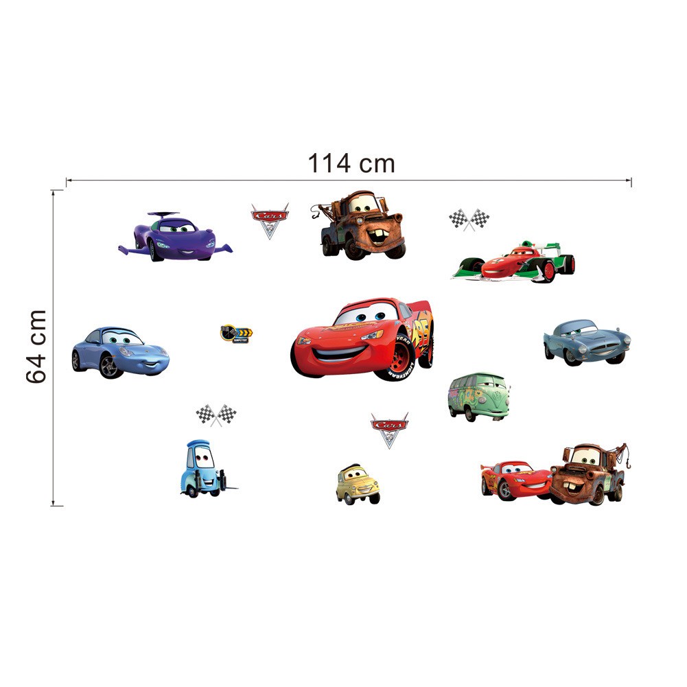 (HCM) Decal 3d xe hơi nhỏ cho bé trai - Decalhcm