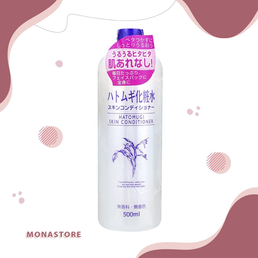 Hatomugi toner, nước hoa hồng Ý dĩ 500ml Nhật Bản / Hatomugi Skin Conditioner