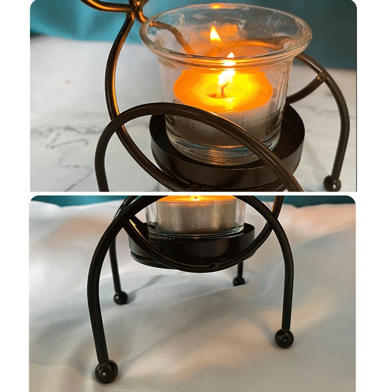 Giá Đỡ Nến Hình Ghế Bãi Biển Mini Bằng Sắt Rèn Luyện Trang Trí Nhà Cửa / Sự Kiện