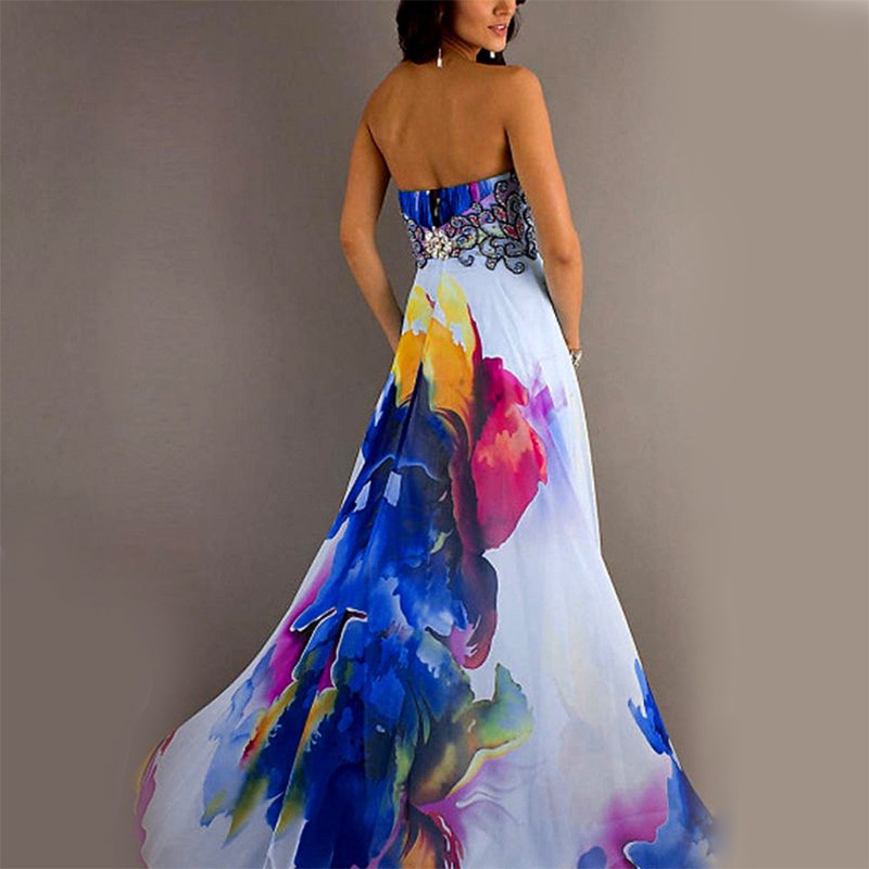 Đầm Maxi Sát Nách Hoạ Tiết Hoa Phong Cách Vintage