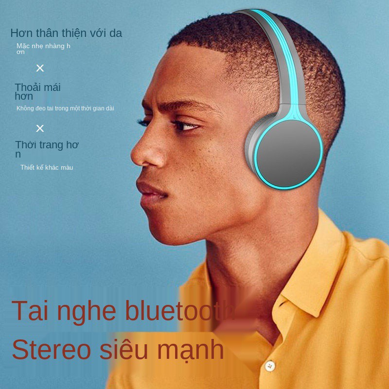 Tai Nghe Bluetooth Không Dây Tai Nghe Chất Lượng Cao Cho Điện Thoại Máy Tính Đa Năng Âm Nhạc Trò Chơi Thể Thao Bass Tai 