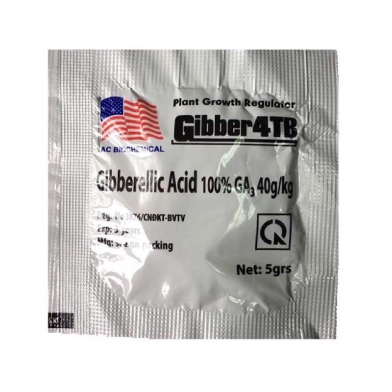 Phân bón lá cao cấp Gibber 4TB GA3 dạng viên sủi 5gram