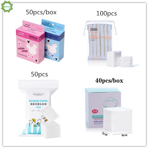 [Hàng mới về] Bộ 40-200 miếng bông tẩy trang dùng một lần hiệu quả tiện dụng