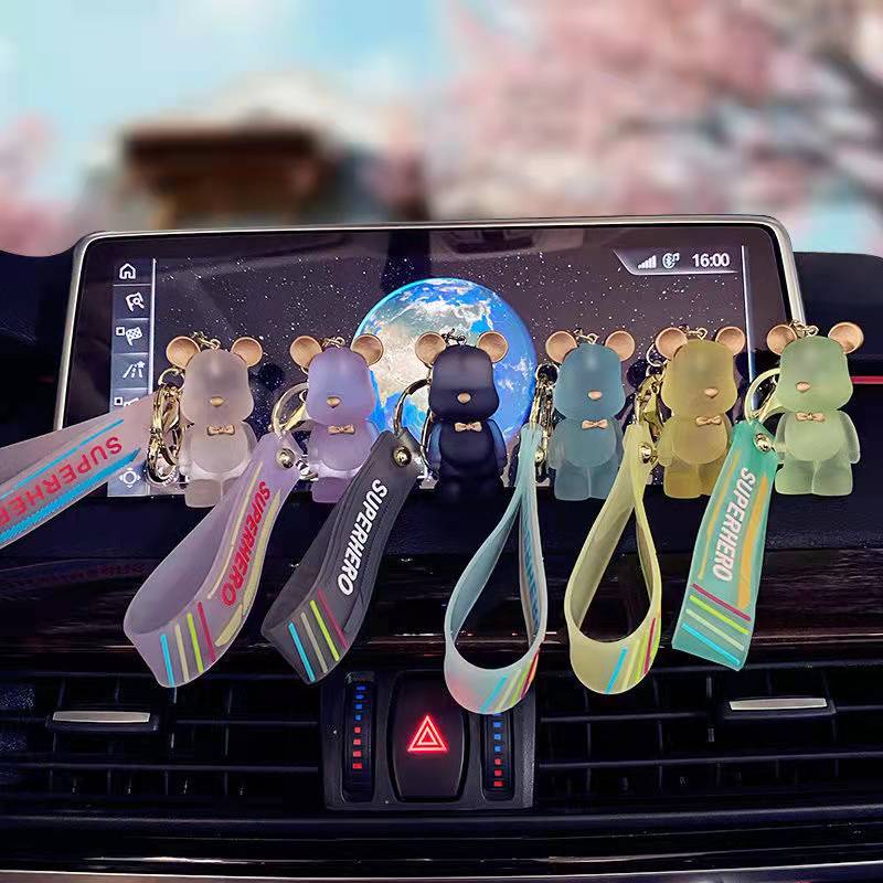 Móc khóa gấu Hàn quốc hoạt hình dễ thương đủ màu sắc hot trend tiktok phụ kiện túi xách