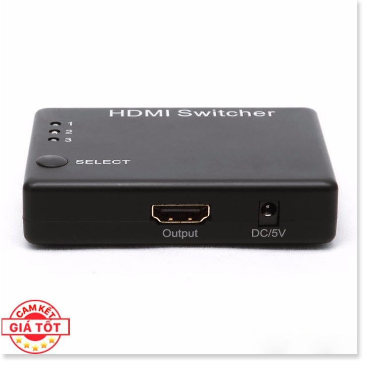 Hub HDMI 3 IN 1 OUT Có Remote Điều Khiển