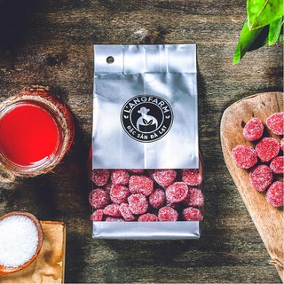 Kẹo hương dâu tây L'angfarm bịch 180g Hương vị thơm ngon, độ ngọt vừa phải