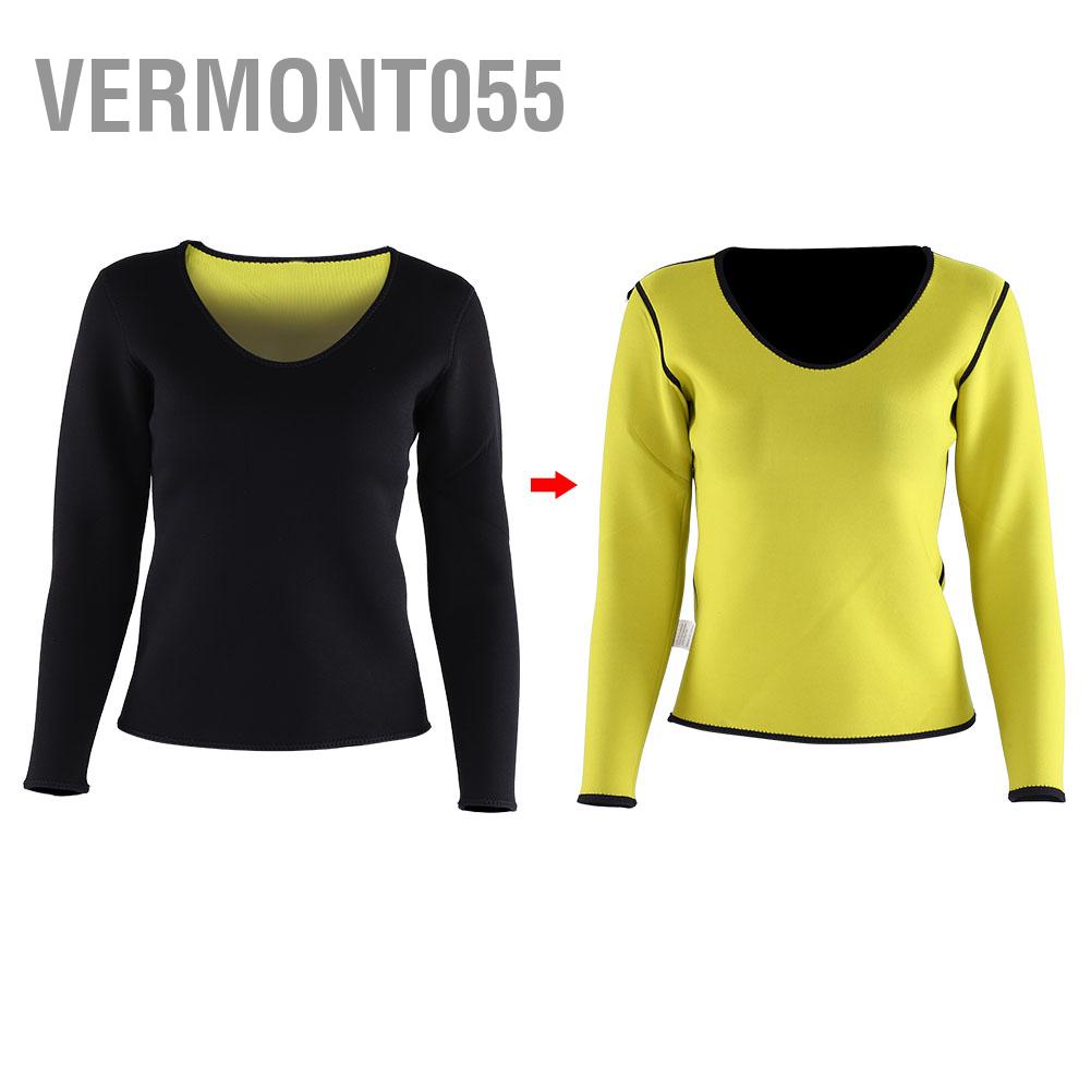 Vermont055 Women Neoprene Slimming Long Sleeves Body Sweat Sauna Shirt for Weight Loss