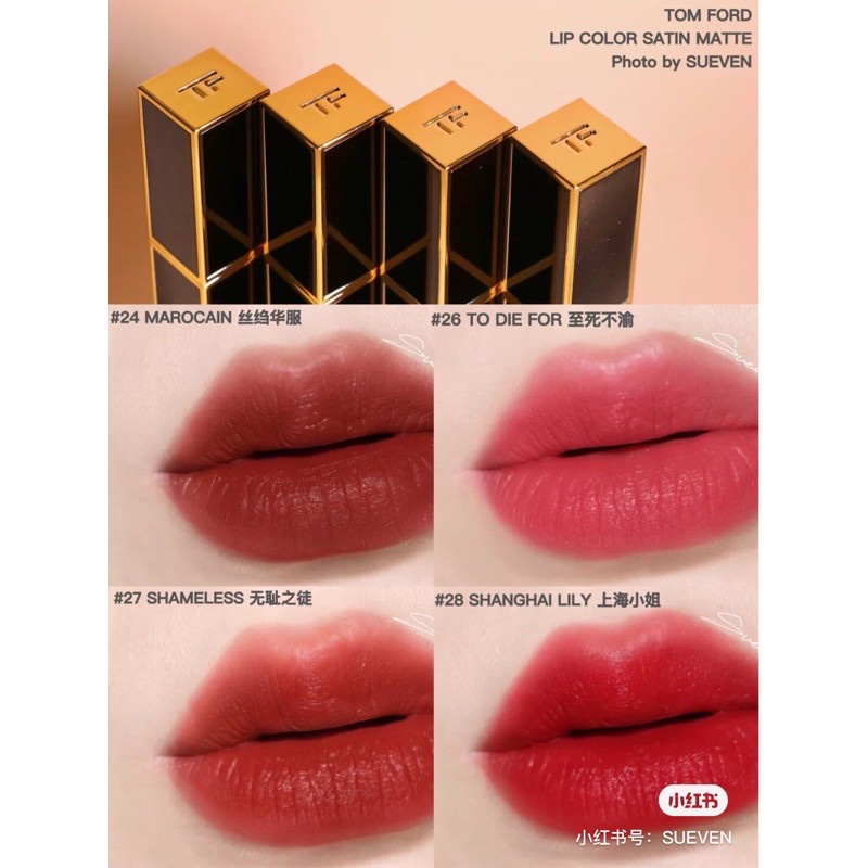 [Mẫu mới 2021] Son Tom Ford lip color Satin và Matte dòng mới nhất, Chuẩn auth, tiệm son ruby