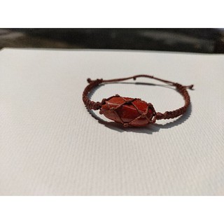 Vòng tay Red Jasper macrame