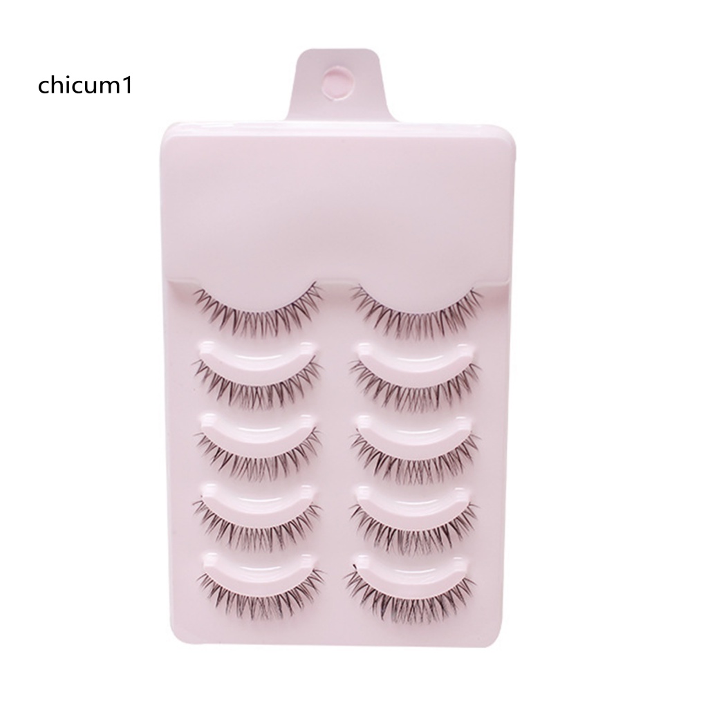 Set 5 Cặp Lông Mi Giả Cong Tự Nhiên Không Gây Kích Ứng
