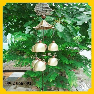 Chuông gió phong thủy may mắn thuyền thuận buồm xuôi gió- loại 6 quả