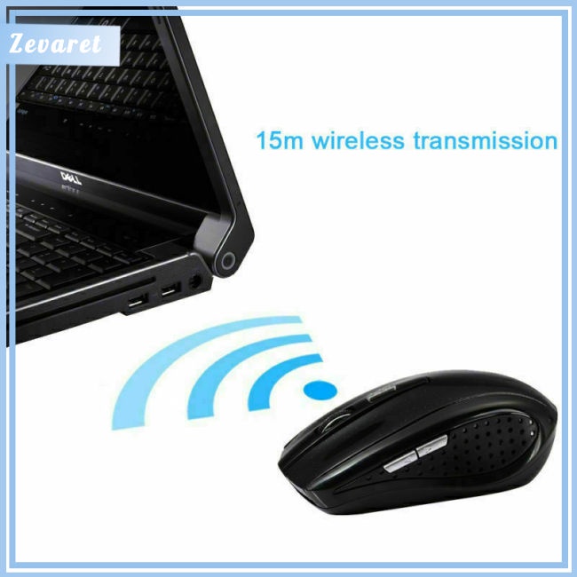 Chuột Quang Không Dây Zevaret 2.4GHz + ĐầU NhậN USB Cho PC/Laptop