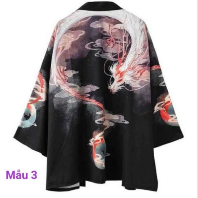 Haori Rồng Unisex, áo haori khoác ngoài phong cách nhật bản
