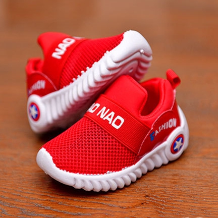 Giày sneakers đế mềm phối lưới thoáng khí phong cách thời trang Hàn Quốc dành cho bé