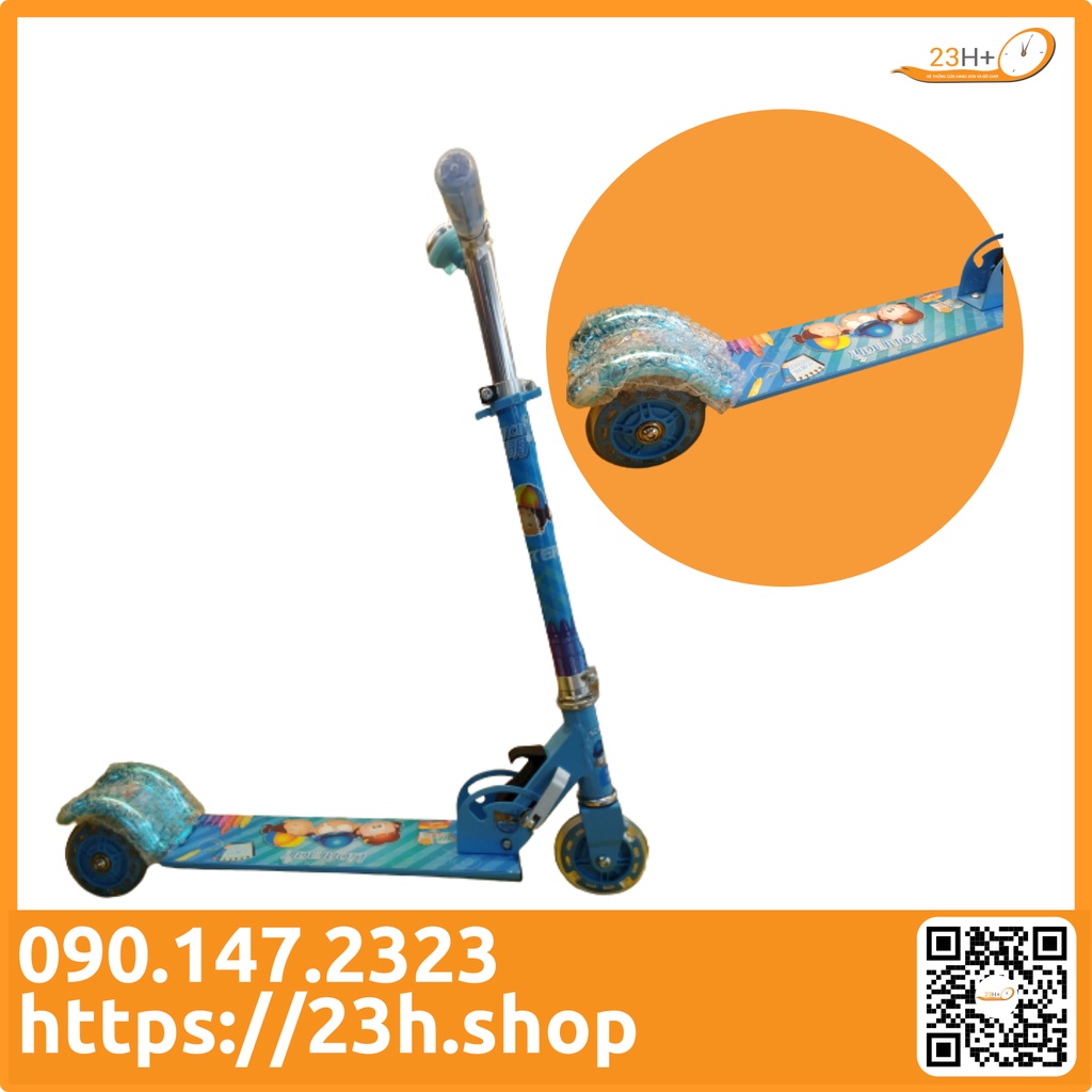 Xe Trượt Scooter Cho Bé Có Chuông Màu Xanh