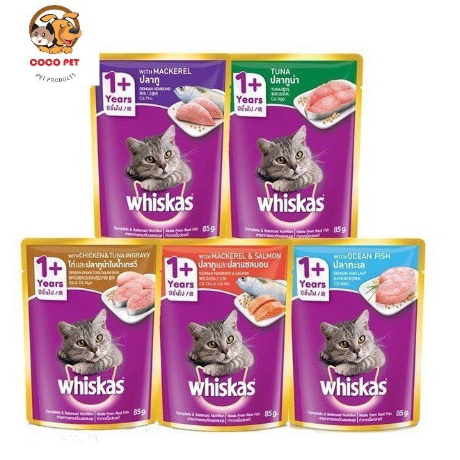 Pate Whiskas Cho Mèo Gói 80g - Thức Ăn, Súp Thưởng Cho Mèo Con Junior