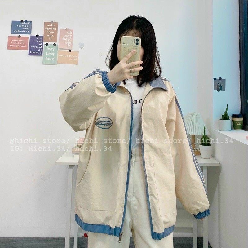 Áo khoác gió nam nữ 2 lớp 3 sọc trơn, Áo khoác dù 2 lớp chống nắng chống mưa thời trang.
