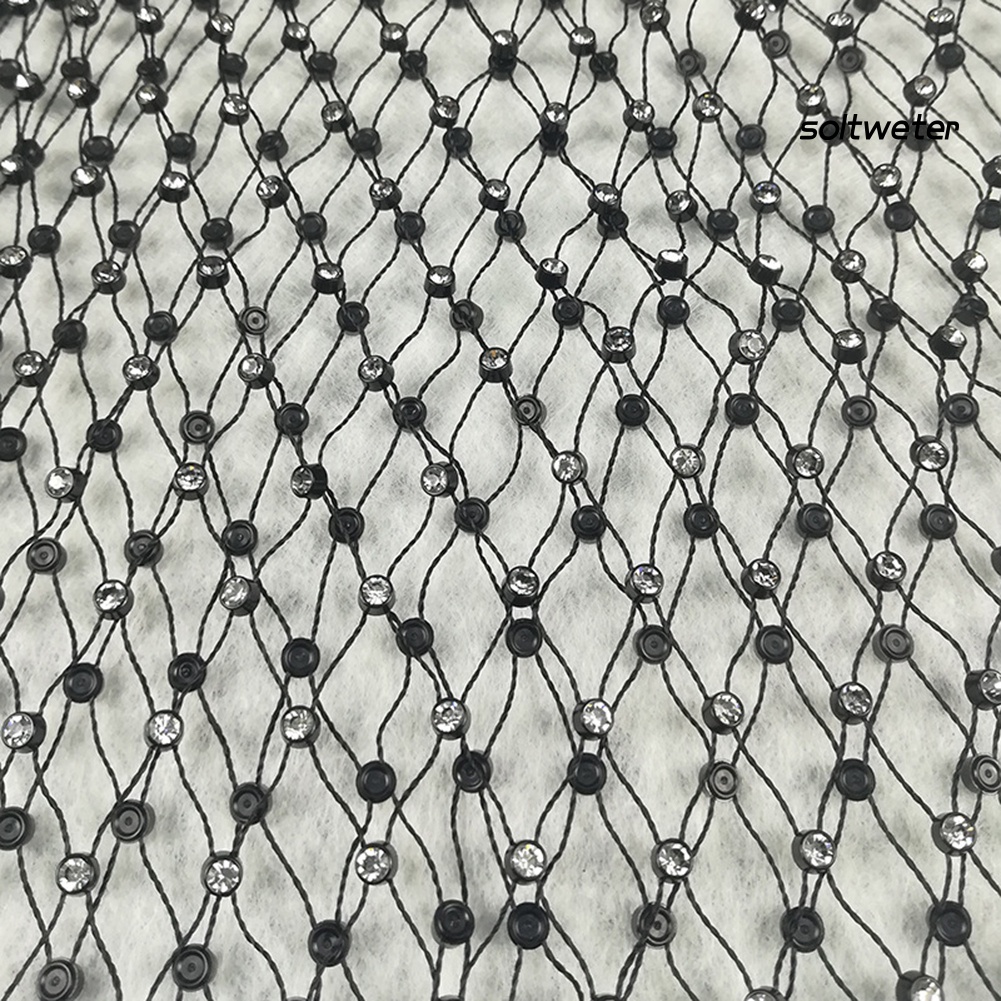 Áo Lưới Không Tay Cổ Tròn Đính Đá Quyến Rũ Thời Trang Cho Nữ