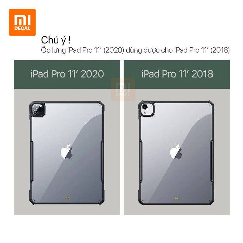 Ốp lưng XUNDD iPad Pro 11' (2020 / 2018), Mặt lưng trong, Viền TPU, Chống sốc | WebRaoVat - webraovat.net.vn
