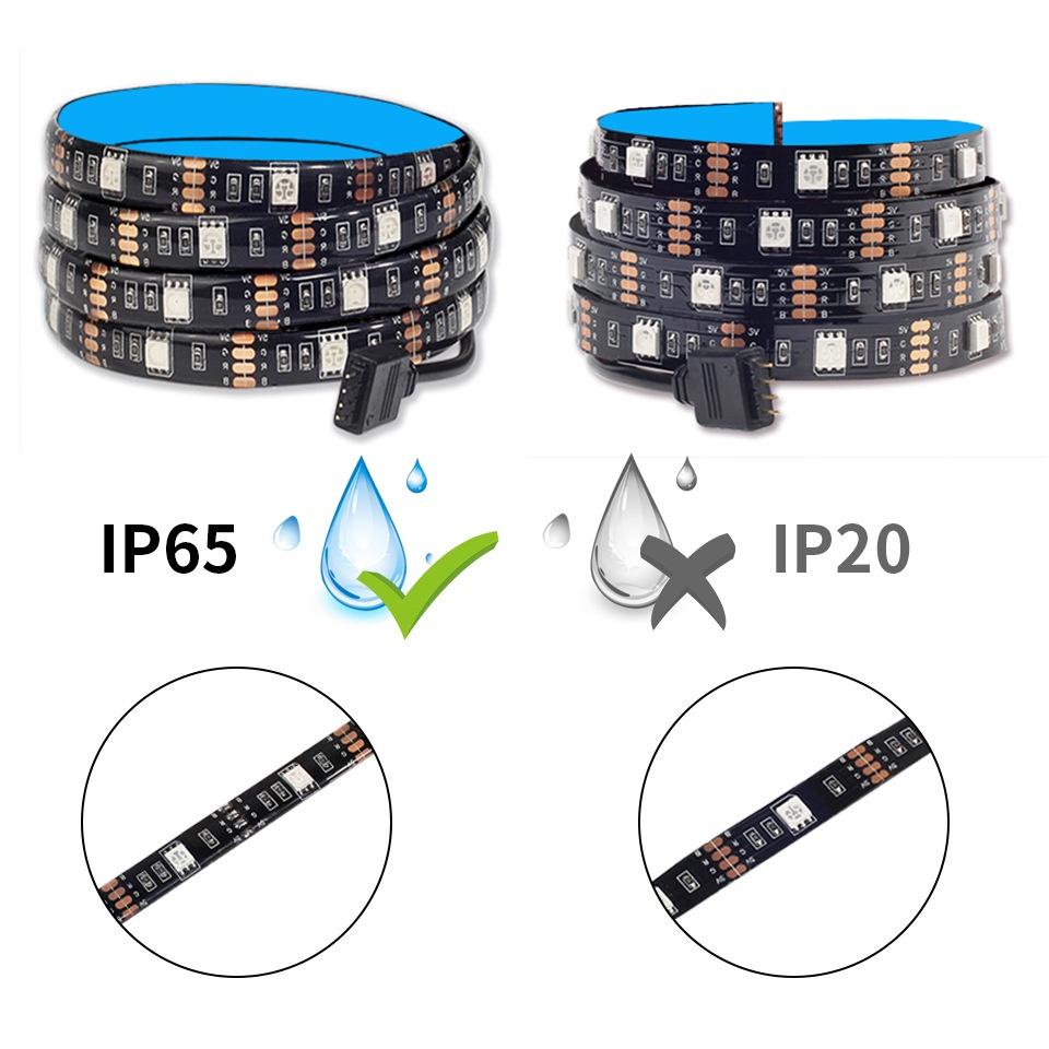 Dây đèn led 16 triệu màu bọc Silicon  điều khiển từ xa bằng app/remote decor phòng ngủ