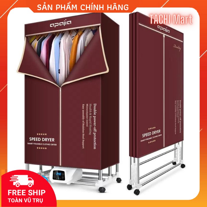 [HÀNG CHÍNH HÃNG - BH 12 THÁNG] Tủ sấy quần áo gấp gọn Tinme, công suất 2000W siêu lớn, 3 chế độ sấy