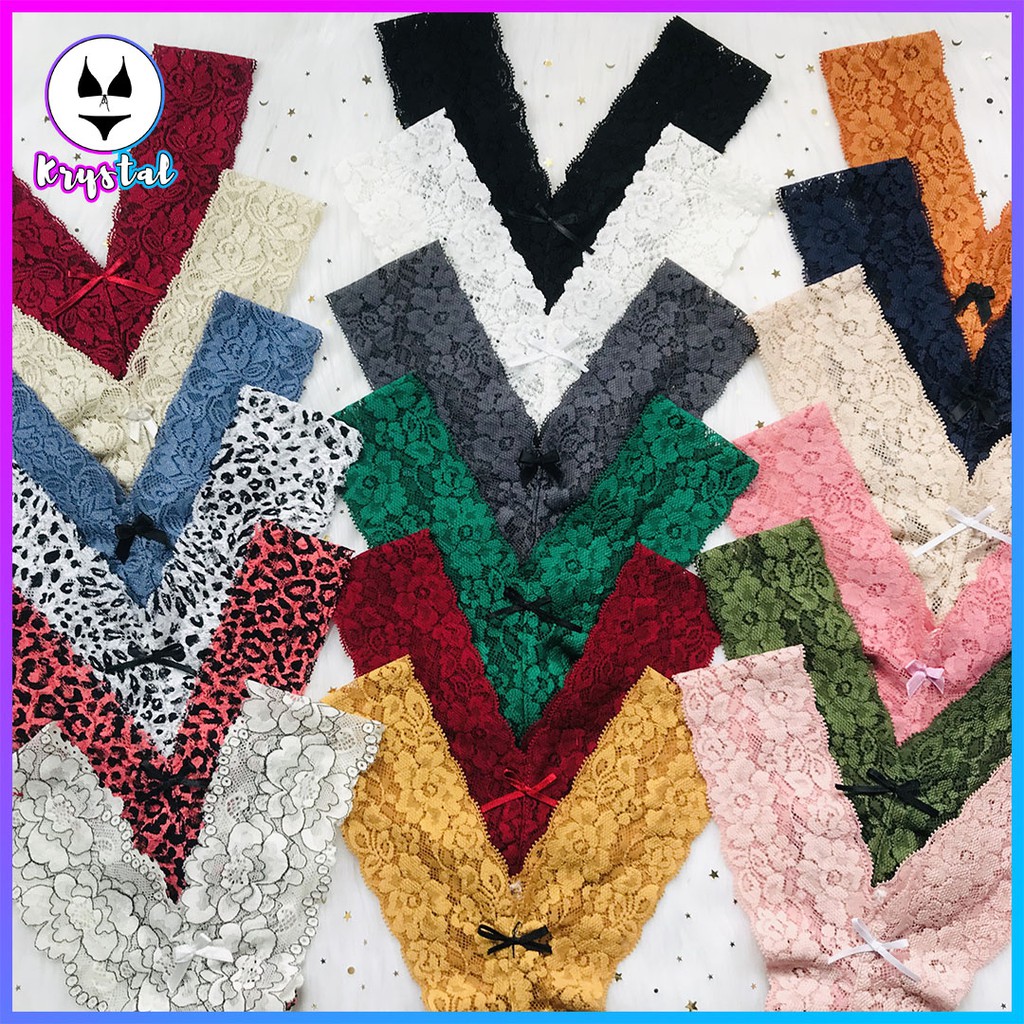 Quần lót ren lọt khe chữ Y sexy gợi cảm màu trơn KRYSTAL KQY01 | BigBuy360 - bigbuy360.vn