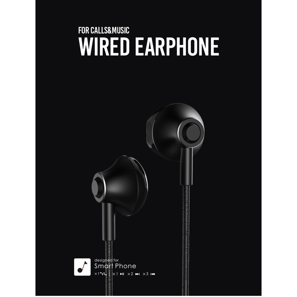Tai nghe nhét tai REMAX giắc cắm 3.5mm có mic