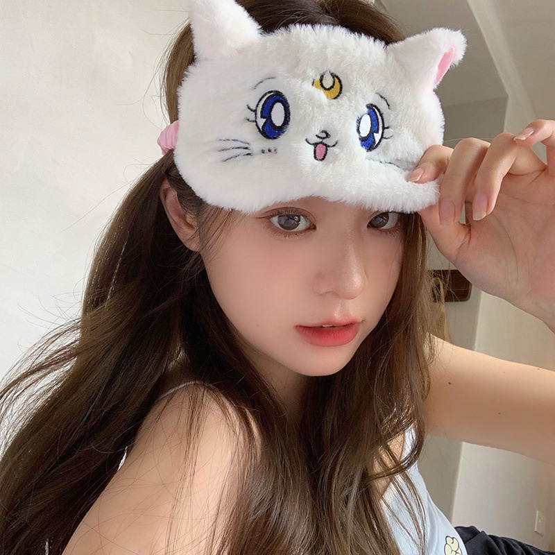 Miếng bịt mắt ngủ mềm mại thân thiện với làn da thiết kế hình thủy thủ mặt trăng dễ thương