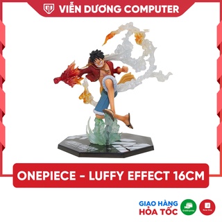 Mô hình One Piece Luffy Effect mũ rơm tay nắm lửa 16cm Viễn Dương Computer