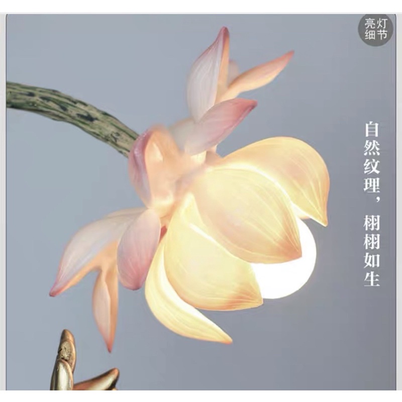ĐÈN HOA SEN TAY PHẬT THỜ CÚNG TRANG TRÍ DECOR CAO CẤP