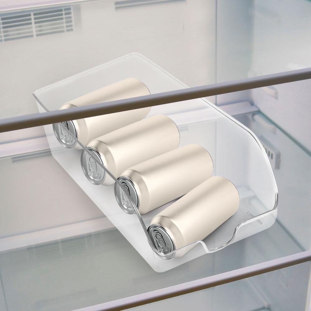 HomeBase KECH Khay đựng lon nước trong tủ lạnh có thể xếp chồng bằng nhựa W35.15xD14.17xH10cm