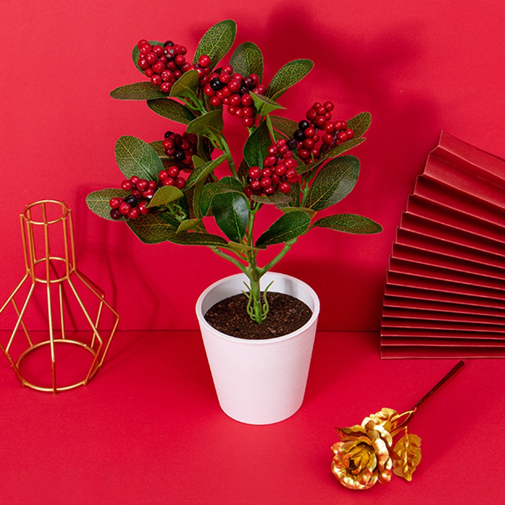 Chậu Cây Giả Bằng Nhựa Thủ Công Dùng Trang Trí Sân Vườn