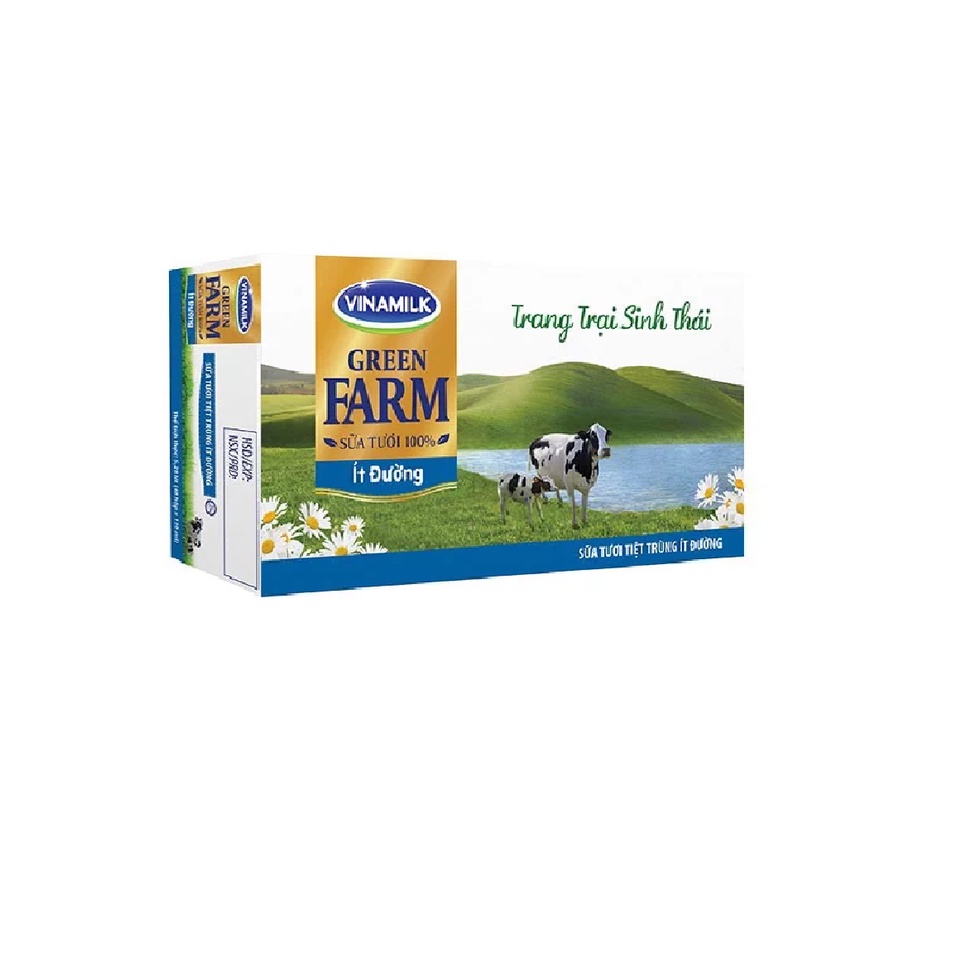 THÙNG 48 HỘP SỮA TƯƠI TIỆT TRÙNG VINAMILK GREEN FARM CÓ ĐƯỜNG/ ÍT ĐƯỜNG 110ML