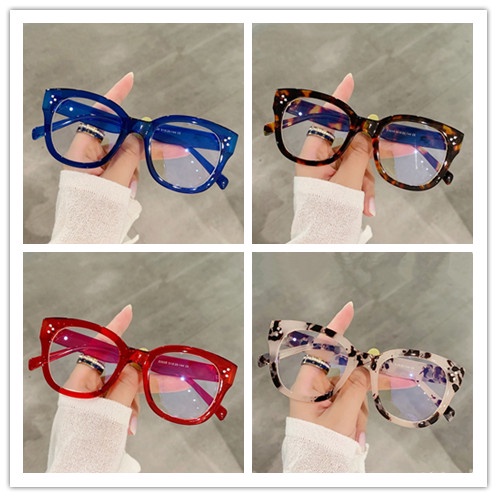 Kính Mát Gọng Nhựa PC Trong Suốt Bảo Vệ Mắt Chống Tia Uv Phong Cách retro