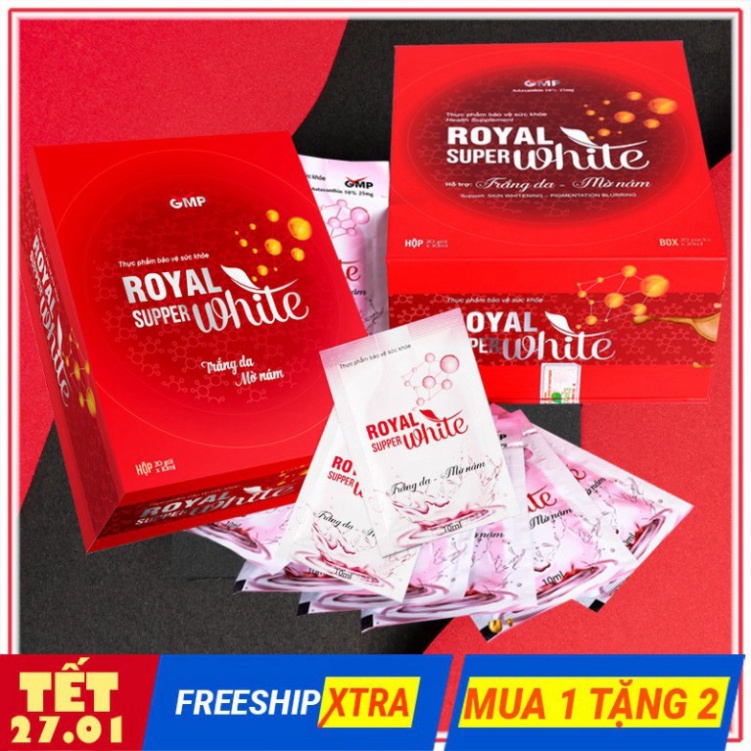 2 hộp Dịch Uống Truyền Trắng Royal Super White