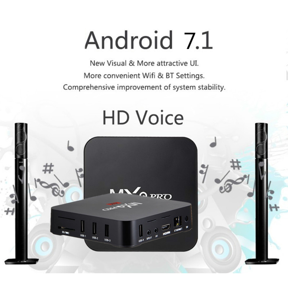 Thiết Bị Chuyển Đổi Tv Thường Thành Smart Tv Thông Minh Hdmi Mxq Pro Media 4k Rk3229 1g 8g 1g / 8g 2.4g Wifi Hd