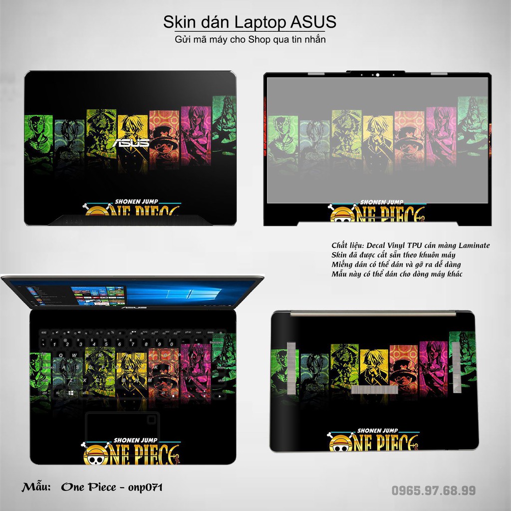 Skin dán Laptop Asus in hình One Piece nhiều mẫu 5 (inbox mã máy cho Shop)