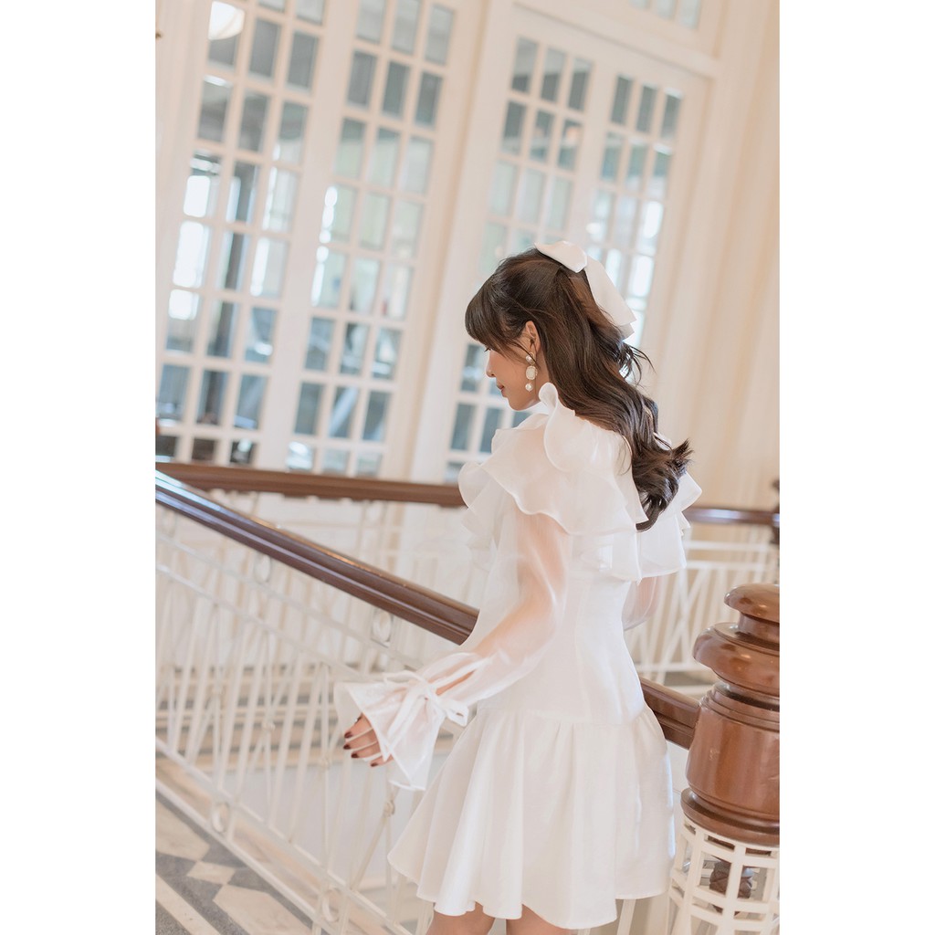 Đầm ôm SheByShj x Mẫn Tiên bèo cổ tay dài - Adelina Dress